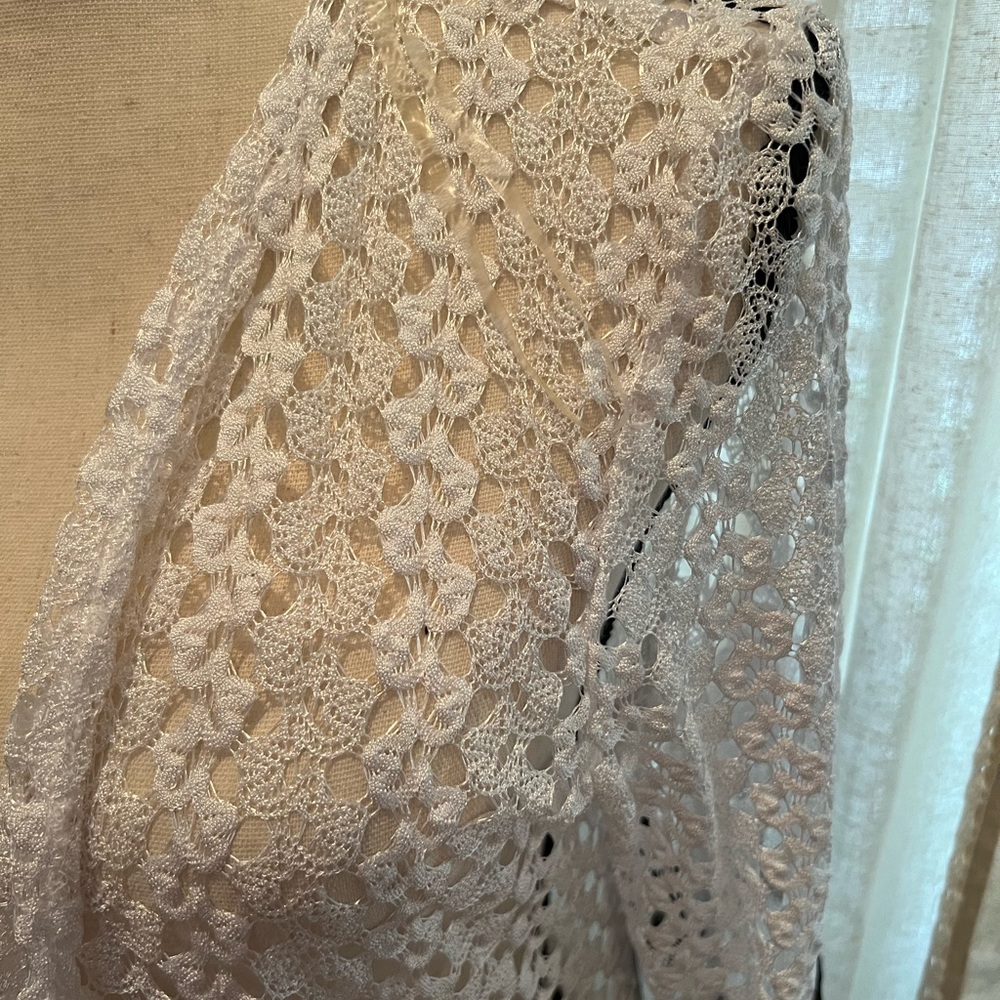 NWT white lace cardigan size Large - Picture 3 of 8
